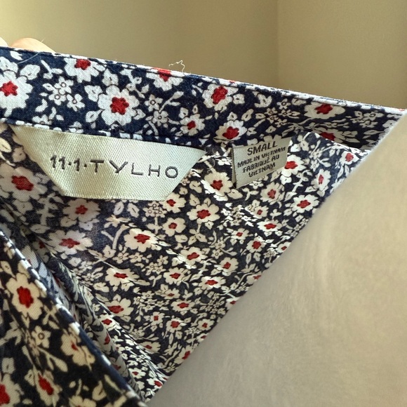 Anthropologie Floral Button-Down Dress - Black and White - Picture 2 of 4